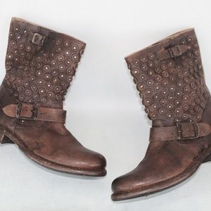 FRYE Jenna Disc' Short Boot Brown Size 9 1/2